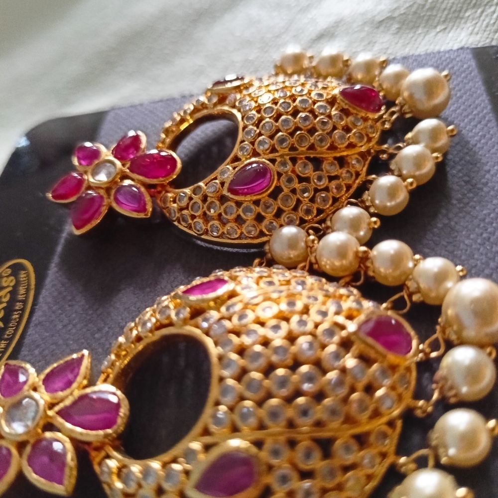 Cz big earrings - Picture 3 of 4